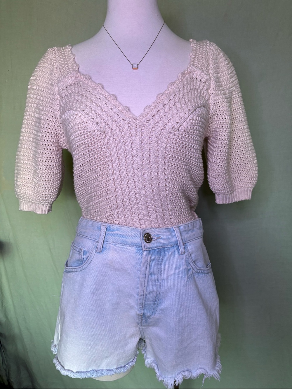 Cream Crochet Knit Top #cottagecore #coquettegirl #timeless